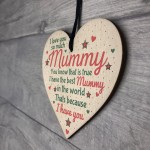 Gifts for Mummy Mum Nan Granny Grandma Wood Heart Sign Xmas