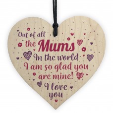 Mothers Day Mum Birthday Christmas Gift Shabby Chic Wooden Heart