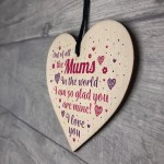 Mothers Day Mum Birthday Christmas Gift Shabby Chic Wooden Heart