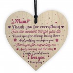 THANK YOU Gift For Mum Mummy Birthday Christmas Heart Plaque