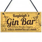 Personalised Gin Bar Signs Gin Gifts for Women Gin Lovers