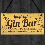 Personalised Gin Bar Signs Gin Gifts for Women Gin Lovers