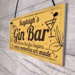 Personalised Gin Bar Signs Gin Gifts for Women Gin Lovers