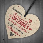 PERSONALISED Chance Made us COLLEAGUES Wood Heart Friendship