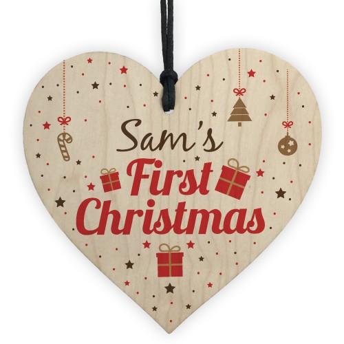 PERSONALISED Baby First 1stChristmas Tree Bauble Decoration Gift