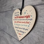 Christmas Memorial Decoration Bauble Wooden Heart Sign Keepsake
