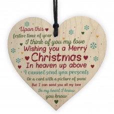 Memorial Christmas Tree Decoration Bauble Xmas Gift Wooden Sign