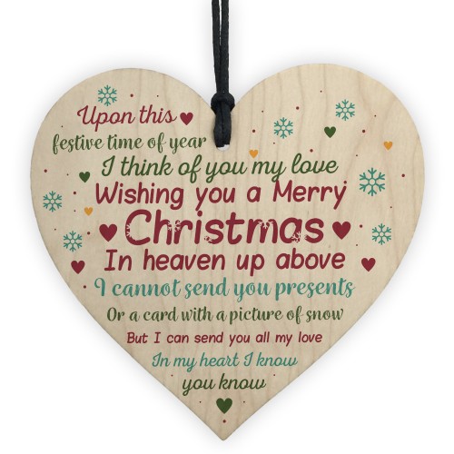 Memorial Christmas Tree Decoration Bauble Xmas Gift Wooden Sign