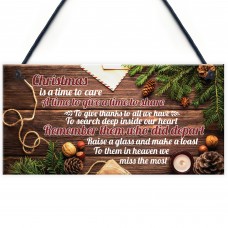 Christmas Memorial Tree Decoration Hanging Bauble Plaque 