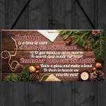 Christmas Memorial Tree Decoration Hanging Bauble Plaque 