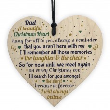 CHRISTMAS Tree Decoration In Memory Of Dad Memorial Wood Gift