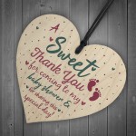 Baby Shower THANK YOU Wooden Heart Favour Tags Plaques
