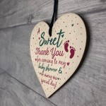 Baby Shower THANK YOU Wooden Heart Favour Tags Plaques