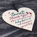 Baby Shower THANK YOU Wooden Heart Favour Tags Plaques