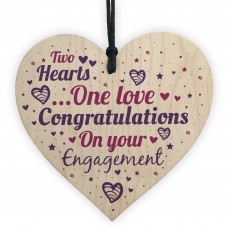 Engagement Gift Keepsake Wooden Heart Plaque Wedding Mr & Mrs