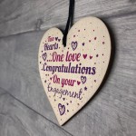 Engagement Gift Keepsake Wooden Heart Plaque Wedding Mr & Mrs