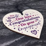 Engagement Gift Keepsake Wooden Heart Plaque Wedding Mr & Mrs