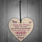 Handmade Gift For Best Friend Wooden Heart Sign Friendship Gift
