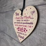 Handmade Gift For Best Friend Wooden Heart Sign Friendship Gift