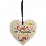 Handmade Friendship Gift Wood Heart Plaque Best Friend Family