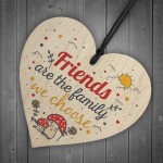 Handmade Friendship Gift Wood Heart Plaque Best Friend Family