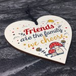 Handmade Friendship Gift Wood Heart Plaque Best Friend Family