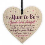 Mum To Be Gifts Guardian Angel Wooden Heart Baby Shower Gifts