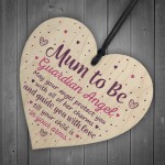 Mum To Be Gifts Guardian Angel Wooden Heart Baby Shower Gifts