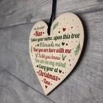 Christmas Memorial Nan Handmade Wooden Heart Tree Decoration