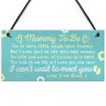 Mummy To Be From Bump Plaques Gift BABY SHOWER Baby Girl Boy