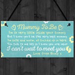 Mummy To Be From Bump Plaques Gift BABY SHOWER Baby Girl Boy