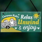 Funny Caravan Rules Sign Novelty Plaque Wall Door Friend Gifts