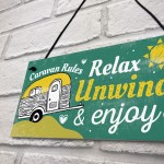 Funny Caravan Rules Sign Novelty Plaque Wall Door Friend Gifts