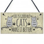 Funny Cat Signs For Home Cat House Wall Plaque Sign Xmas Gift