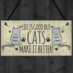 Funny Cat Signs For Home Cat House Wall Plaque Sign Xmas Gift