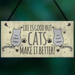 Funny Cat Signs For Home Cat House Wall Plaque Sign Xmas Gift