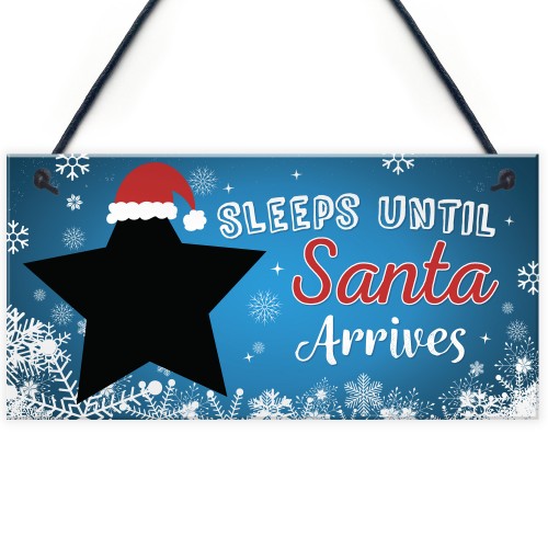 Kids Countdown To Christmas Decoration Board Sleeps Till Santa