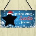 Kids Countdown To Christmas Decoration Board Sleeps Till Santa