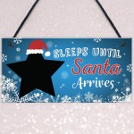 Kids Countdown To Christmas Decoration Board Sleeps Till Santa