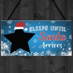 Kids Countdown To Christmas Decoration Board Sleeps Till Santa