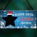 Kids Countdown To Christmas Decoration Board Sleeps Till Santa