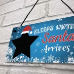 Kids Countdown To Christmas Decoration Board Sleeps Till Santa