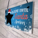 Kids Countdown To Christmas Decoration Board Sleeps Till Santa