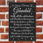 Dad Grandad In Memory Plaque Christmas Xmas Memorial Plaques