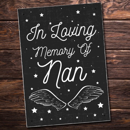 Christmas In Memory Of NAN Nanny Angel Grave Memorial Plaque