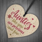 Handmade Auntie Gift Wooden Heart Plaque Birthday Thank You Gift