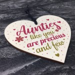 Handmade Auntie Gift Wooden Heart Plaque Birthday Thank You Gift