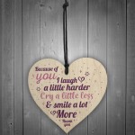 THANK YOU Gift For Best Friend Wooden Heart Christmas Keepsake