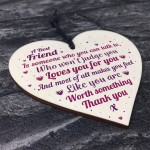 Thank You Gift For Best FRIEND Heart Christmas Friendship Gift 