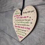 Daddy's Litlle Girl Heart FATHERS DAY Christmas Birthday Gifts 